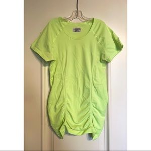 Athleta Neon Ruched Top